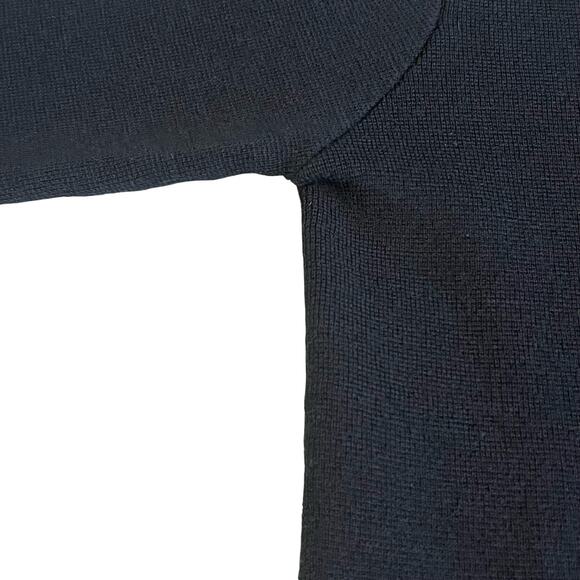 Bitte Kai Rand Boatneck Wool Blend 3/4 Sleeve Sweater Black Tan Stripe Sz Small - Picture 8 of 12